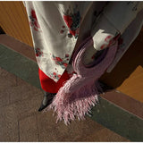 Suria Heart Shape Long Tassel Knit Bag