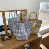 Rubie Metallic Wove Tote Bag