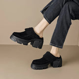 Luz Shearling Lug Sole Mule Slippers