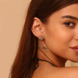 Seria Pearl Cubic Zirconia Fireworks Stud Earrings