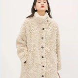Odette Retro Lamb Faux Fur Coat
