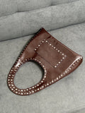 Xena Retro Rivet Studs Shoulder Bag