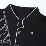 Inka Chain Embellished Military Bomber Jacket