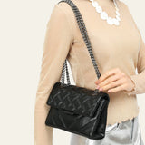 Agatha Embossed Flap Shoulder Bag