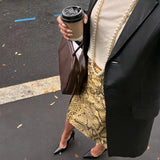 Teomi Snakeskin Print Pencil Skirts