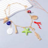 Mermaid Seashell Charms Necklace