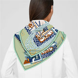 Luxe Saddle Prints Twill Silk Scarves, 90cm