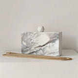 Etain Pastel Marble Acrylic Box Clutches