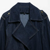 Yana Belted Denim Blue Jacket