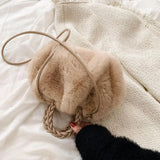 Kiania Faux Mink Pumpkin Bag