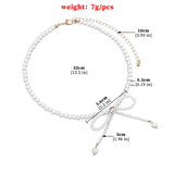 Chic Pearl Bow Knot Choker Necklace