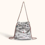 Sobie Gemstone Embellished Shine Hobo Bags