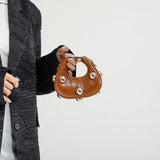 Milli Studded Micro Bowling Crossbody Bags