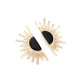 Kara Half Star Burst Geometric Earrings
