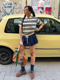 Bessie Casual Striped Polo T-shirts