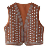 Catori Sequin Embroidery Boho Vests
