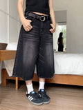 Heidi Baggy Wide Leg Denim Culotte Jeans