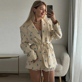 Shelby Spring Floral Belted Blazer