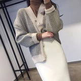 Kate Herringbone Oversized Knit Cardigan