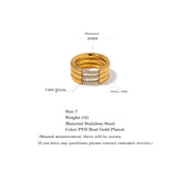 Triple Cubic Zirconia Layer Band Ring