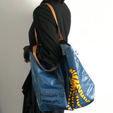 Cat Print Glossy Plastic Shopper Tote