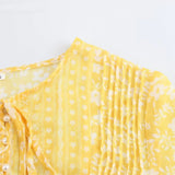 Charlotte Yellow Floral Boho Maxi Dress