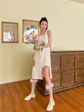 Cassi Tulip Embroidery Sleeveless Dress