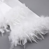 Katalina Feather Cuff Satin Robes