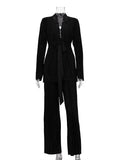 Clarie Pleated Flowy Suit