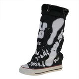 Emel Graffiti High Canvas Sneaker Boots