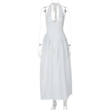 Tanya Deep V-Neck Halter Dress