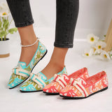 Helsey Jacquard Pointed-Toe Loafers