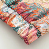 Sioban Peacock Print Jacquard Bomber Jacket