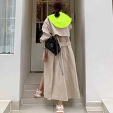 Lula Neon Trim Hooded Trench Coat