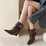 Tamara Pointed Toe Moto Ankle Boots