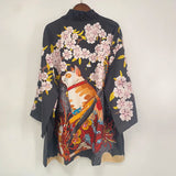 Unisex Harajuku Cat Print Yukata Kimono