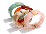 Jasmine Acrylic Wide Bracelet Bangle