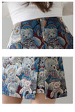 Jadan Bear Jacquard Mini Skirts