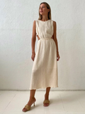 Solange Waist Cut Out Gauge Tank Dress