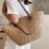 Emery Woven Straw Basket Totes