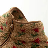 Elowen Vintage Floral Sherpa Fleece Jacket