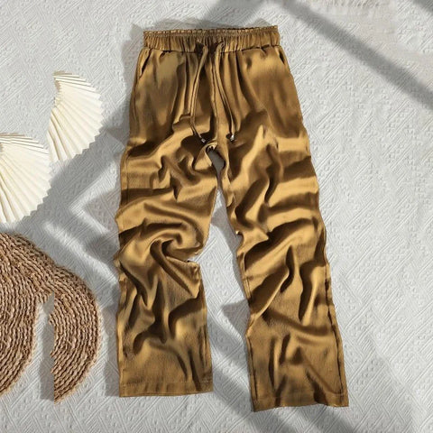 Casual Luxe Satin Draw String Pants