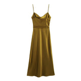 Fara Satin Strap Slip Dress