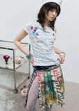 Luzia Graffiti Plaid Wrap Skirt