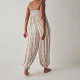 Shona Empire Spaghetti Strap Babydoll Jumpsuits