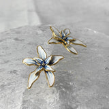 Lysandra Enamel Flower Stud Earrings