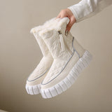 Geneva Quilted Plush Lined Platform Winter Boots