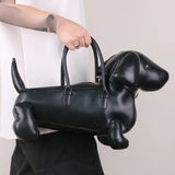 Cute Faux Leather Dachshund Handbag