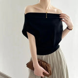 Maxim Off the Shoulder Boat Neck Top