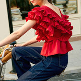 Mirielle Ruffle Butterfly Frill Blouse